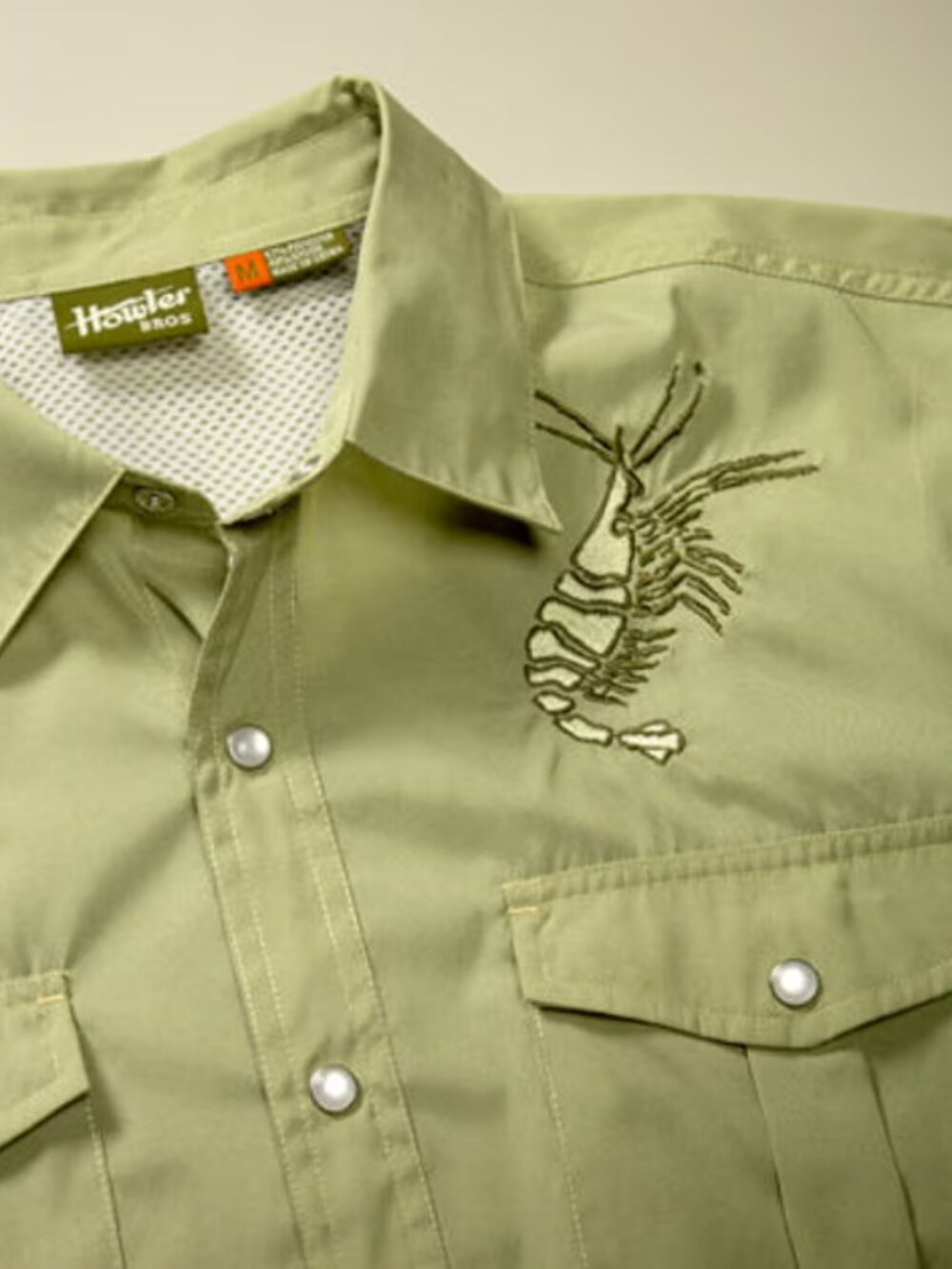 Rare Howler Bros Dancing Prawn Gaucho Snapshirt Terra Green (XL)